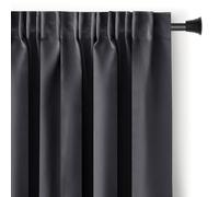 AmeliaHome RESTILO Blackout Curtain 140 x 270 cm Graphite Blackout Curtain Opaque Window Decoration Curtain