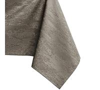 AmeliaHome Round Tablecloth, Tablecloths, Table Covers 110 x 110 cm Lotus Effect Water-Repellent Snakeskin Pattern Vesta Cappuccino 36881