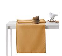AmeliaHome Table Runner Set 35 x 180 cm and 115 x 180 cm Lotus Effect Water-Repellent Shiny Gold Empire