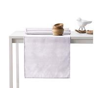 AmeliaHome Table Runner Set 35 x 250 cm and 115 x 250 cm Lotus Effect Water-Repellent Snake Skin Pattern Lilac Vesta
