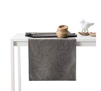 AmeliaHome Table Runner Set 35 x 300 cm and 115 x 300 cm Lotus Effect Water-Repellent Leaves Cocoa Gaia