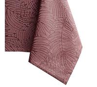 AmeliaHome Tablecloth 140 x 220 cm, Stain Protection, Lotus Effect, Washable, Water Repellent, Gaia Ornament, Old Pink