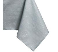 AmeliaHome Tablecloth 140 x 500 cm, Stain Protection, Lotus Effect, Washable, Water-Repellent Table Cloth, Vesta Ornament, Silver