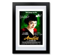 Amelie Cast Signed A4 Poster Photo Print Framed Autograph Gift Audrey Tautou Movie Film Printed Autograph Film Gifts Print Photo Picture Display (BLACK FRAMED & MOUNTED)