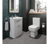 Amelie Close Coupled Toilet & Alpine Vanity Unit 550mm