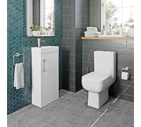 Amelie Close Coupled Toilet & Artis Breeze Vanity Unit 400mm