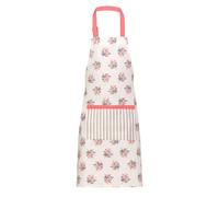 Orsina Apron, Vintage Floral Design With Adjustable Neck Strap And Waist Ties, Protects Clothing During Cooking