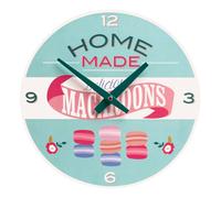 Amelie Wall Clock Hand Made Macaroons Round Pink Blue Kitchen Design Decor