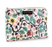 AMÉLIN ARCHIVE Large Canvas Zipper Pouch, Vintage Inspired Pencil Case for Adults, Travel Toiletry Bag, Small Pouch Bag for Supplies, Makeup or Toiletries (Bloomsbury)