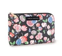 AMÉLIN ARCHIVE Medium Canvas Zipper Pouch, Vintage Inspired Pencil Case for Adults, Travel Toiletry Bag, Small Pouch Bag for Supplies, Makeup or Toiletries (Sonia)