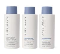AMELIORATE Fragrance Free Bundle with Wash Scrub & Lotion Keratosis Pilaris | Body Cleanser, Exfoliant & Moisturiser, Lactic Acid AHA, Shea Butter, Cocoa Butter, Coconut & Omega Oils, KP, Strawberry Skin