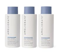 AMELIORATE Supersize Bundle with Wash, Scrub & Lotion Keratosis Pilaris | Body Cleanser, Exfoliant & Moisturiser, Lactic Acid AHA, Shea Butter, Cocoa Butter, Coconut & Omega Oils, KP, Strawberry Skin