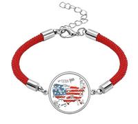 amemap Word Illustration Lucky Red String Bracelet Rope Bracelet Handmade