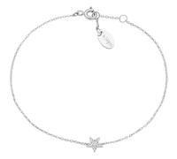 Amen 9ct Gold Rhodium White Cubic Zirconia Bracelet of Length 16 + 1 + 1 cm The Reference is: BR2081