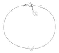 Amen 9ct Gold Rhodium White Cubic Zirconia Bracelet of Length 16 + 1 + 1 cm The Reference is: BR2083