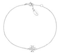 Amen 9ct Gold Rhodium White Cubic Zirconia Bracelet of Length 16 + 1 + 1 cm The Reference is: BR2090