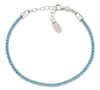 Amen BTPBAZ16 Women's Bracelet 925 Silver Turquoise Colour Rhodium Length 16 + 3 cm