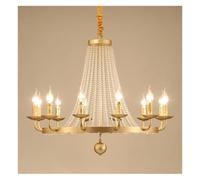 Amen Candle Hanging Lamp for Ceiling Vintage Country Living Room Pendant Lights Retro Crystal Chaner Loft Room Decor