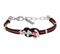 Amen Children's bracelet from the Io & Te collection Polished steel bracelet with black and red nautical cord and anchor charm. The measures are 13 + 3 cm. The reference is ACBRYIANR13