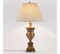 Amen Classic Luxury Metal Fabric Desk Lamp for Living Room, Study, Office, Tea House, Villa, Club, Model House
