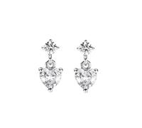 Amen ECUBB Women's Earrings, Sterling Silver Zircon