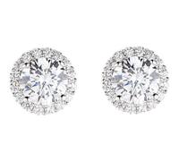 Amen ELUBOBBBZ Women's Earrings, Sterling Silver Zircon