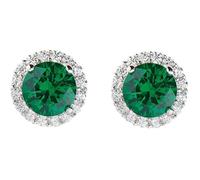 Amen ELUBOBBVZ Women's Earrings, Sterling Silver Zircon