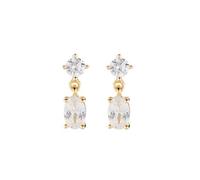 Amen EOVGB Women's Earrings, Sterling Silver Zircon