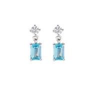 Amen EREBAC Women's Earrings, Sterling Silver Zircon