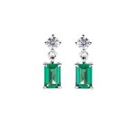 Amen EREBV Women's Earrings, Sterling Silver Zircon