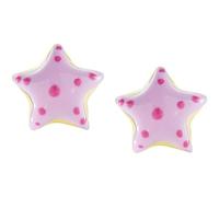 Amen girl earrings from the Junior Collection. Jewel made of 925 silver in gold and pink and fuchsia enamel. The reference is ORJSTGRO3