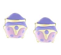 Amen girl earrings from the Junior Collection. Jewel made of 925 silver in gold and pink and lilac enamel. The reference is ORJCOGLI3