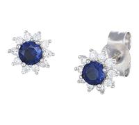 Amen Lady 925 Silver Stud Earrings - Cubic Zirconia