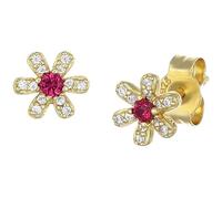 Amen Lady 925 Silver Stud Earrings - Cubic Zirconia