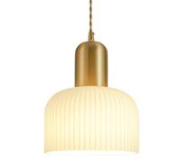Amen Minimalist Style,Creative Brass Lamp Body, Glass Hanging Lamp Lampshade,E27 Screw Ceiling Lighting Fixtures,Corridor Bedroom Dining Room Decoration Pendant Light