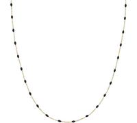 Amen Necklace Gold 9kt and Black Enamel, small, Gold, black jade