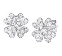 Amen ORQBBZ3 Women's Earrings, Sterling Silver Zircon