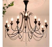 Amen Retro Chaner LED Personality Creativity Living Room Restaurant Bedroom Study Villa Hotel Cafe Bar Clothing Store Pendent Lamp (A A 10 Lights) (B a 8 Lights)