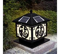 Amen Retro Post Lights,Outdoor Waterproof Patio Terrace Gate Wall Landscape Garden Creative Home Villa Pillar Lamp,Landscape Lighting Pillar Lamp,Commercial Decoration (48cm)
