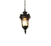 Amen Retro Style Ceiling, High Light Transmission Glass Hanging Lamp Lampshade, E27 Base Single Head Pendant Light, Restaurant Porch Balcony Ceiling Lamp
