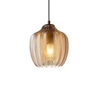 Amen Retro Style Chandelier,Creative High Light Transmission Glass Pendant Lamp Lampshade,E27 Light Source Single-Head Hanging Light,Restaurant Balcony Decorative Lighting Fixtures
