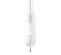 Amen Retro Style Hanging Light,E14 Base Single-Head Chandelier,Creative High Light Transmission Glass Pendant Lamp Lampshade,Bedside Hotel Porch Decorative Lighting Fixtures (C)