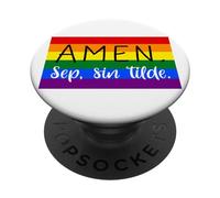 Amen, Sep, Sin Tilde LGBT Pride Flag PopSockets Adhesive PopGrip