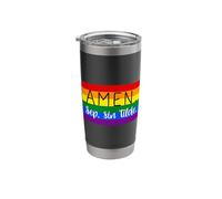 Amen, Sep, Sin Tilde LGBT Pride Flag Stainless Steel Insulated Tumbler