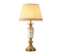 Amen Simple Crystal Fabric Desk Lamp - Warm Lighting for Bedroom, Study, Living Room, Bar, Villa, Clubhouse, B&B, Hotel Room, and Farmhouse