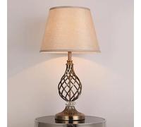 Amen Simple Luxury Light Hardware Fabric Desk Light Creative Modern Living Room Office Desk Lamp Bedroom Bedside Restaurant Coffee Shop Table Lamp Indoor Villa B&B Front Desk Lighting Fixture