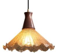 Amen Style Crack Glass Pendant Light E 27 Base Single Head Walnut Chaner Recessed Ceiling Light Fixture Bedroom Bedside ng Room Dining Room Kitchen Decorative Lamp