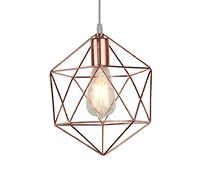 Amen Style Creative Hanging Lights Elegant Single Head Chandelier Bedroom Hollow Pendant Light Metal Cage Creative Suspensiom Lamp for Kitchen Island Living Room Dining Room Bar