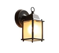 Amen Style E26/E27 Waterproof Wall Lamp with Clear/Matte Glass Lampshade, Die-cast Aluminum Body, IP23 Rating, Exterior Wall Sconce for Garden, Outdoors Light Fixtures