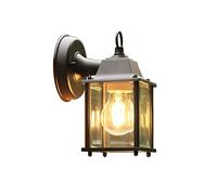 Amen Style E26/E27 Waterproof Wall Lamp with Clear/Matte Glass Lampshade, Die-cast Aluminum Body, IP23 Rating, Exterior Wall Sconce for Garden, Outdoors Light Fixtures